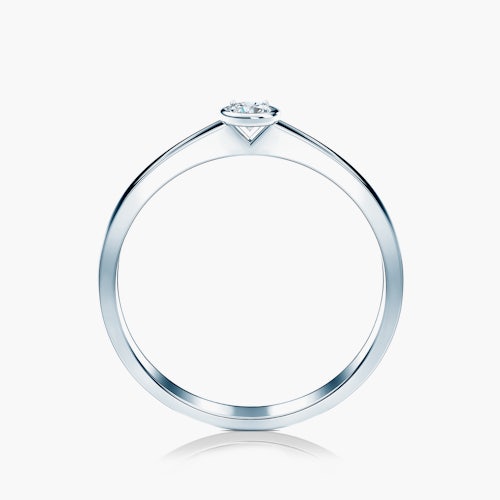 Pierścionek zaręczynowy SAVICKI: białe złoto, diament